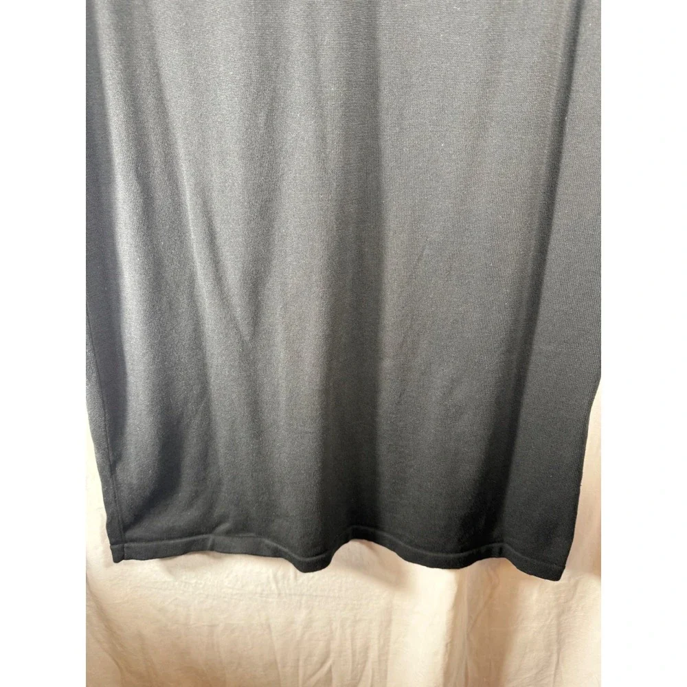 Metrostyle Womens Black Mock Neck Sleeveless‎ Cotton Knit Shell Top XL 03-3251-0